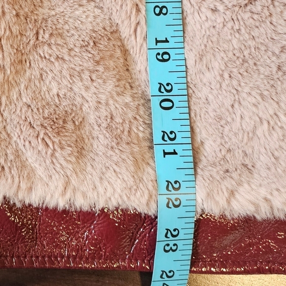 Maeve x Anthropologie Faux Fur Jacket Patent Trim Pink Rose Mauve, Large, NWOT - Picture 12 of 15